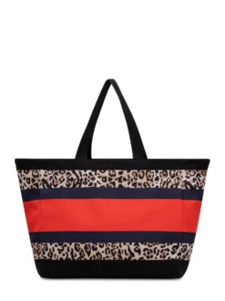 Canvas Tote Bag with Animal Print