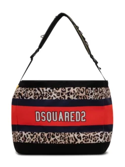 Canvas Tote Bag with Animal Print
