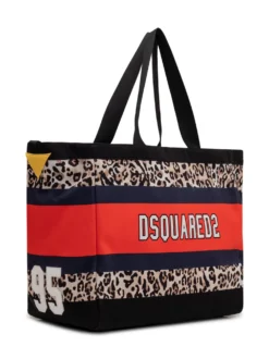 Canvas Tote Bag with Animal Print