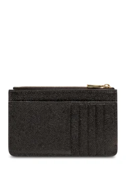 Card Holder with Front Plaque and Zip