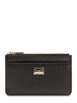 Card Holder with Front Plaque and Zip