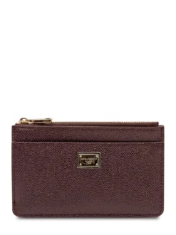 Card Holder with Front Plaque and Zip