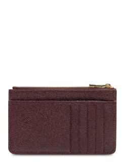 Card Holder with Front Plaque and Zip