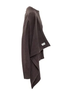 Cardigan with Draped Panel
