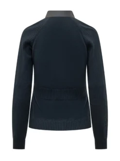 Cardigan with Quilted Panels and Zip