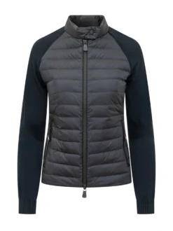Cardigan with Quilted Panels and Zip