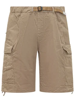Cargo Bermuda Shorts with Belt and Side Pockets