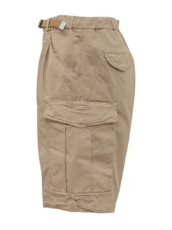 Cargo Bermuda Shorts with Belt and Side Pockets