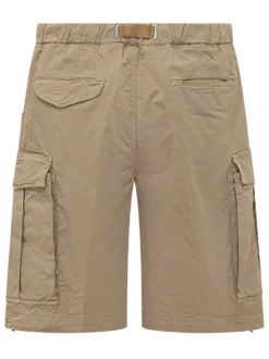 Cargo Bermuda Shorts with Belt and Side Pockets