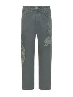 Carrot Jeans with Graphic Print