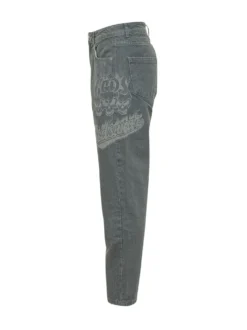 Carrot Jeans with Graphic Print