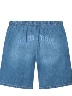 Chambray Shorts with Elastic Waist