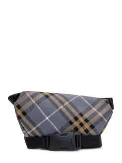 Check Belt Bag with Front Pocket