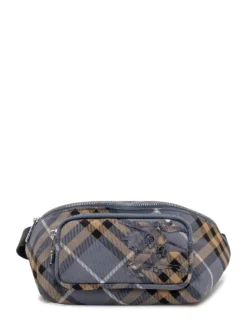 Check Belt Bag with Front Pocket