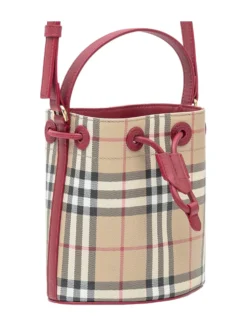 Checked Bucket Bag