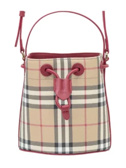 Checked Bucket Bag
