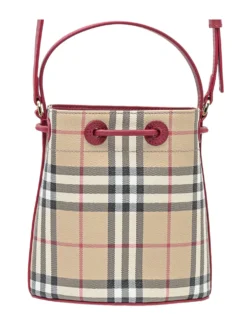 Checked Bucket Bag