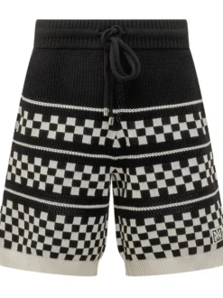 Checkered Mesh Short