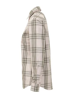 Check Pattern Shirt with Collar and Buttons