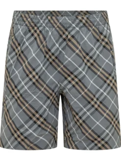Check Pattern Swim Shorts