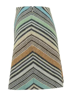 Chevron Knit Mini Skirt