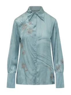 Christa Fluid Shirt with Embroidery