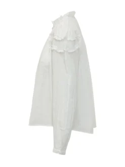 Christa Ruffled High Neck Shirt