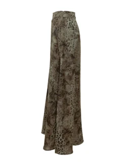 Ciria Long Skirt with Animal Print