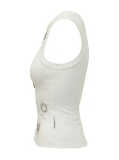 Classic Tank Top with Jewel Embellishments