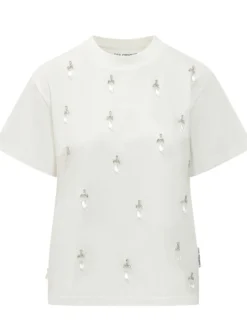 Classic T-shirt with Jewel Embellishments