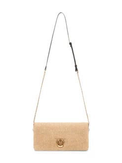 Click Soft Bag with Flap and Woven Texture