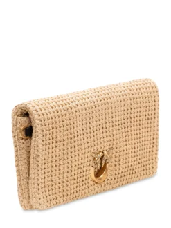 Click Soft Bag with Flap and Woven Texture