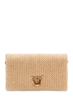 Click Soft Bag with Flap and Woven Texture