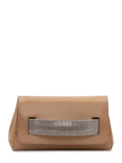 Clutch Bag in Leather with Chain Handle