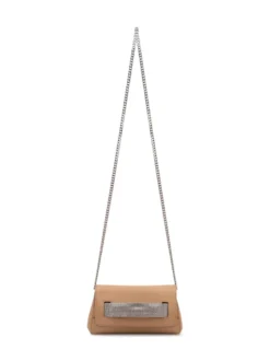 Clutch Bag in Leather with Chain Handle
