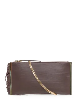 Clutch with Fringe and Zip