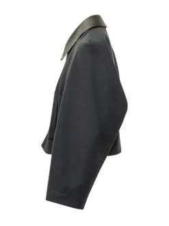 Cocoon Jacket with Wide Collar
