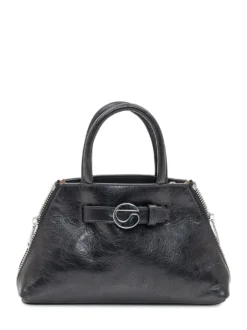 Coperni Mini Data Bag in Black Leather