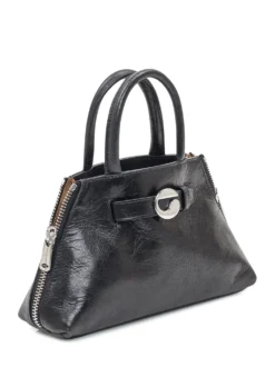 Coperni Mini Data Bag in Black Leather
