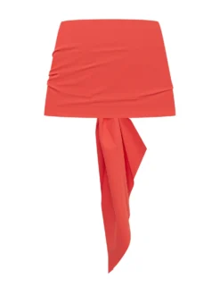 Coral Jersey Stole with Front Knot