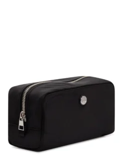 Cosmetic Case with Zipper Closure and Front Logo