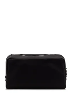 Cosmetic Case with Zipper Closure and Front Logo