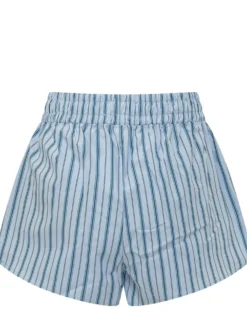 Cotton Striped Shorts with Elasticated Waist