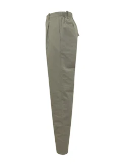 Cotton Tapered Pants with Pleats