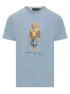 Cotton T-Shirt With Bear Print