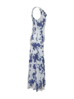 Cowl Neck Printed Dress
