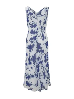 Cowl Neck Printed Dress