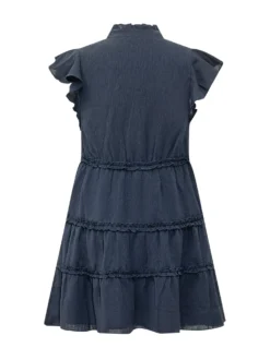 Creponne Dress with Ruffles