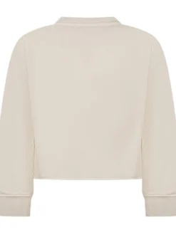 Crewneck Sweatshirt with Rhinestone Embellishments and Embroidered Logo