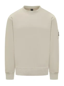 Crewneck Sweatshirt with Sleeve Detail